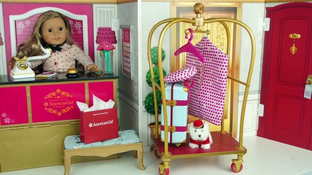 Toy Hotel Play Set - Doll Bedroom Bathroom | American Girl Grand Hotel Full Collection