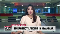 Myanmar National Airlines flight miraculously lands safely with no front landing gear