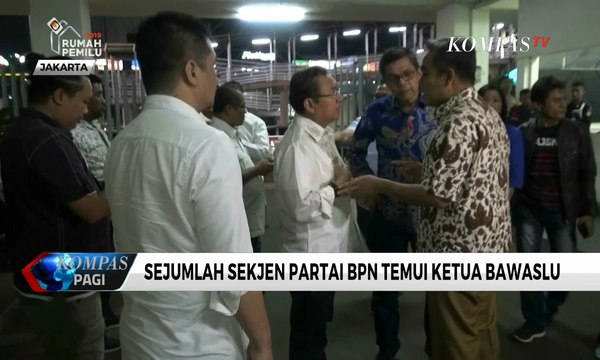 Temui Ketua Bawaslu, Para Sekjen BPN Tanya Laporan Kecurangan Pemilu