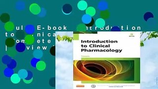 Full E-book  Introduction to Clinical Pharmacology {Complete  | For Kindle | Review | Best