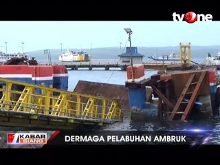 Dermaga Ponton Ambruk Diterjang Gelombang Tinggi