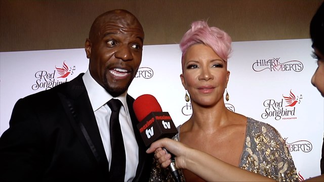 Terry Crews and Rebecca Crews Interview The Red Songbird Foundation Launch Red Carpet