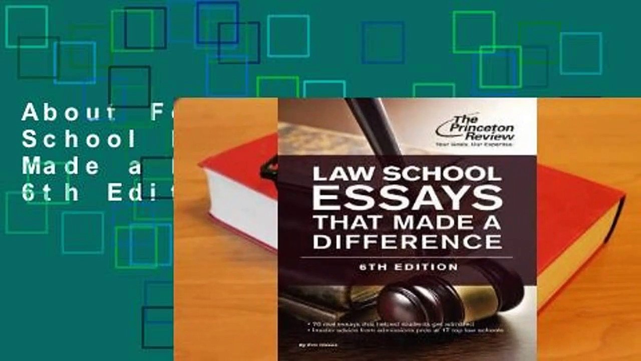 About For Books  Law School Essays That Made a Difference, 6th Edition  For Kindle