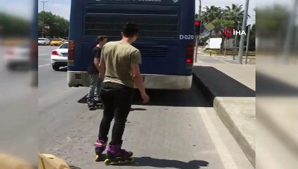 Patenci gençlerin tehlikeli yolculuğu kamerada