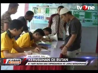 Pasca Kerusuhan Rutan Siak, 81 Napi Dipindahkan
