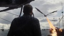 Game Of Thrones Season 8 Episode 5 Scene - Daenerys Attacks Euron - Drogon Torches the Fleet