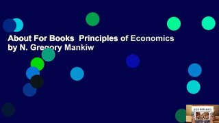 About For Books  Principles of Economics by N. Gregory Mankiw