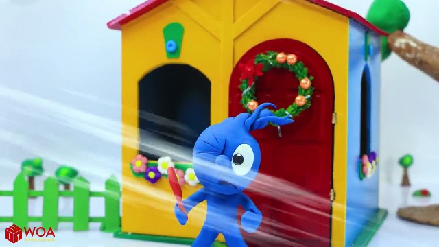 CLAY MIXER BUILD CANDY PLAYHOUSE Stop Motion Cartoons Animation