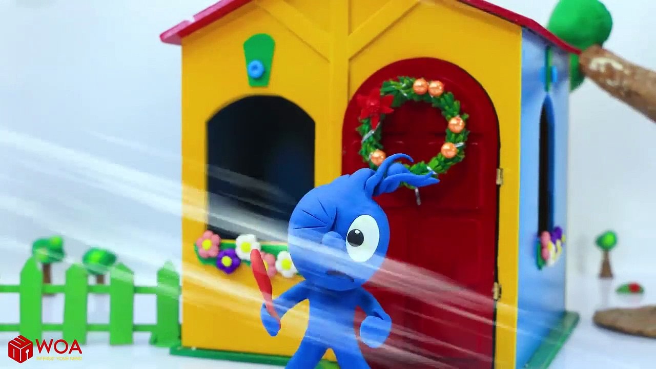 CLAY MIXER BUILD CANDY PLAYHOUSE  Stop Motion Cartoons Animation