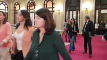 Torra y Arrimadas llegan al Parlament