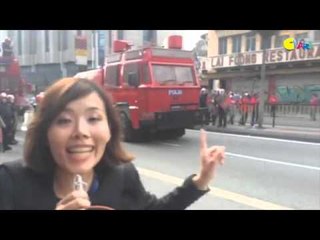 【916红衫大集会 现场直击】镇暴部队发射水炮  驱散茨厂街红衫军