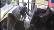 Heroic bus driver stops student from getting hit by car