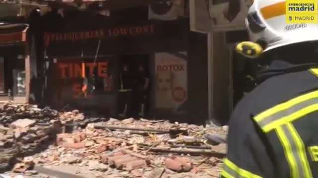 Aparatoso accidente en Madrid