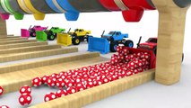 Colors for Children to Learn With Bulldozer Car Truck - Street Vehicles - Soccer Color Balls