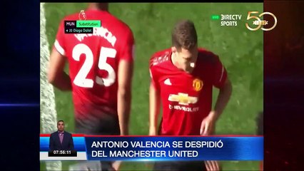 Antonio Valencia se despidió del Manchester United