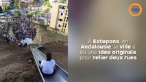 Une ville espagnole installe un toboggan pour relier deux rues... c'était une mauvaise idée !