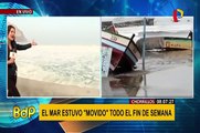 Chorrillos: fuerte oleaje derriba muro de contención en playa La Herradura