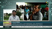 Asesinan a otro líder social colombiano, Luis Manuel Salamanca