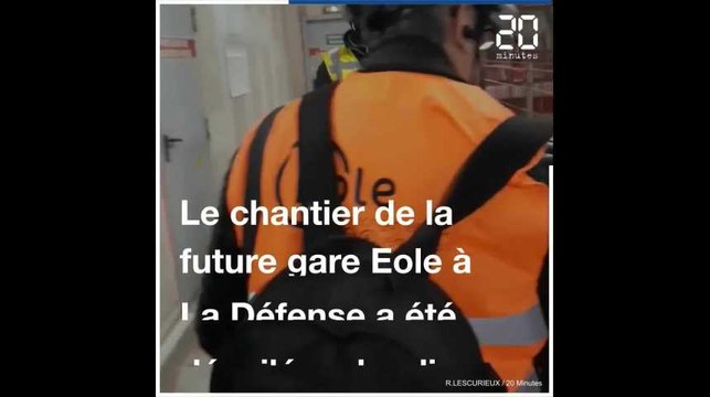 Au cœur du chantier de la future gare Eole sous le parvis de La Défense