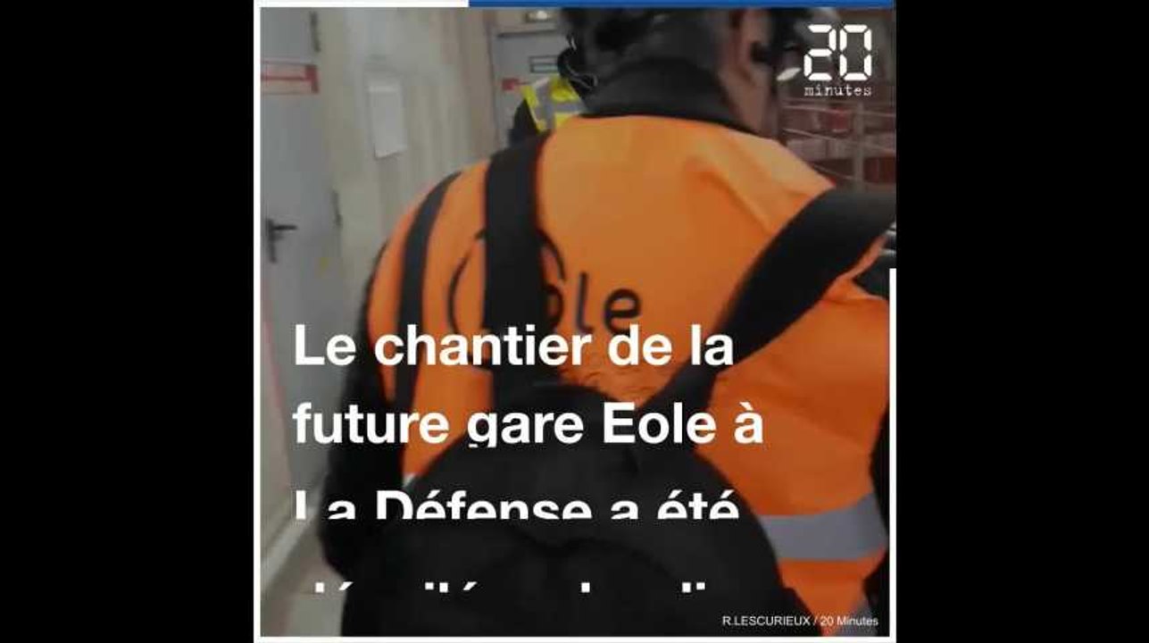 Au cœur du chantier de la future gare Eole sous le parvis de La Défense