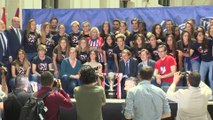 El Atlético de Madrid Femenino celebra la Liga en el Ayuntamiento