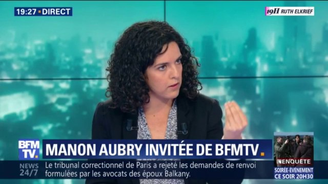 Pour Manon Aubry (LFI), il y a une convergence sur certaines positions entre le RN et LaREM