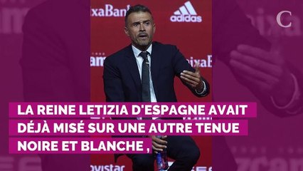 PHOTOS. Letizia d'Espagne : le noir et blanc lui va comme un gant