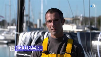 Armel Le Cléac'h de retour sur la Solitaire six mois après son chavirage lors de la deernière Route du Rhuml