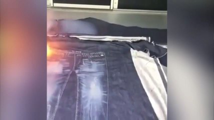 Un jean dessiné puis découpé au laser !
