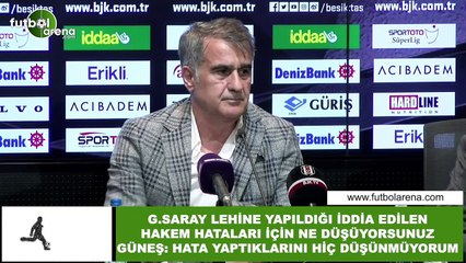 Şenol Güneş'ten hakem açıklaması! "Hata yaptıklarını düşünmüyorum"