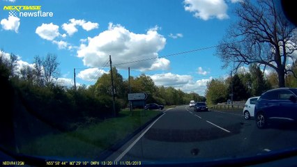 Nasty head-on collision in Scotland leaves a hire car shattered
