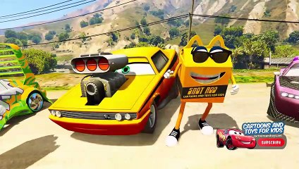 Happy Meal Lightning Mcqueen vs Snot Rod Racing - Happy Meal Cartoons For Kids
