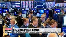 Global markets tumble as China hits back at U.S. with retaliatory tariffs