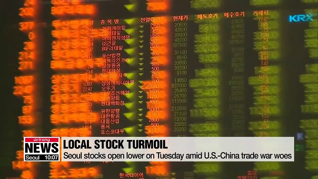 Seoul stocks open lower on Tuesday amid U.S.-China trade war woes