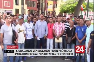 Chimbote: Ciudadanos Venezolanos no pueden trabajar por falta de brevete