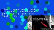 Full version  Inside Microsoft SharePoint 2013  Best Sellers Rank : #4