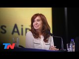 Cristina Kirchner en la Cumbre del PJ