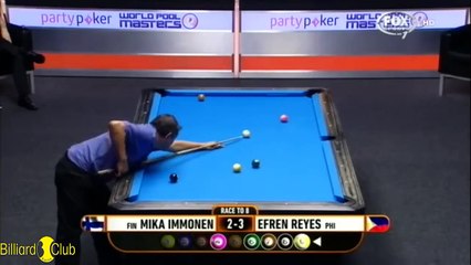 TOP 10 BEST GAME EVER!!! Legend Efren Reyes vs Mika Immonen