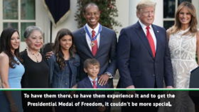 Presidential Medal of Freedom 'incredible honour' - Woods