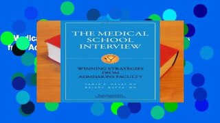 Medical School Interview: Winning Strategies from Admissions Faculty  Review