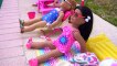 Baby Dolls Swimming in the Pool Party with American Girl Lil Sisters