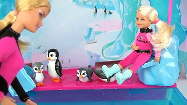 Barbie & Chelsea Take Care of Baby Penguins in The Doll Swimming Pool