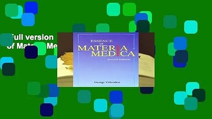 Full version  The Essence of Materia Medica  Review