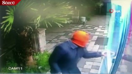 10 saniyede market soygunu kamerada