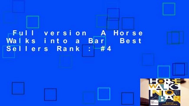 Full version A Horse Walks into a Bar Best Sellers Rank : #4