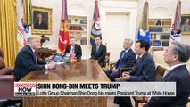 Lotte Group Chairman Shin Dong-bin meets President Trump at White House