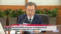 Bipartisan support necessary to handle urgent matters directly related to people's livelihoods: Moon