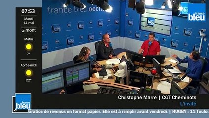 Invité France Bleu Occitanie : Christophe Marre de la CGT cheminots