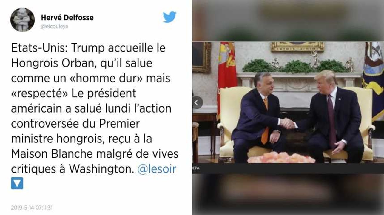 Donald Trump salue l’action du controversé Viktor Orban, en visite à la maison blanche