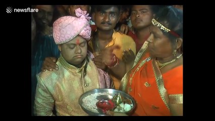 Family organises wedding ceremony for groom who 'couldn't find a partner' in India